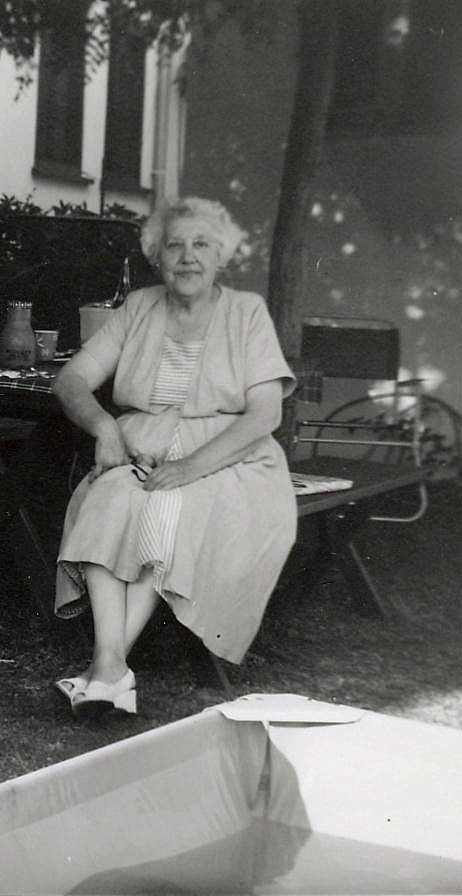 Sybil Dehougne - our beloved nana - in her Los Angeles patio